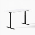 Elektrycznie regulowane biurko 120 x 60 cm, wysokość 72–120 cm, białe/czarne